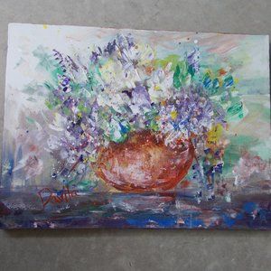 New, Original "Ambrosia Floral" Painting, 18"x24"